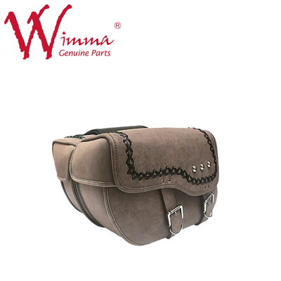 Racing Motorcycle Side Saddle Bag PU Leather For Parts Accesories