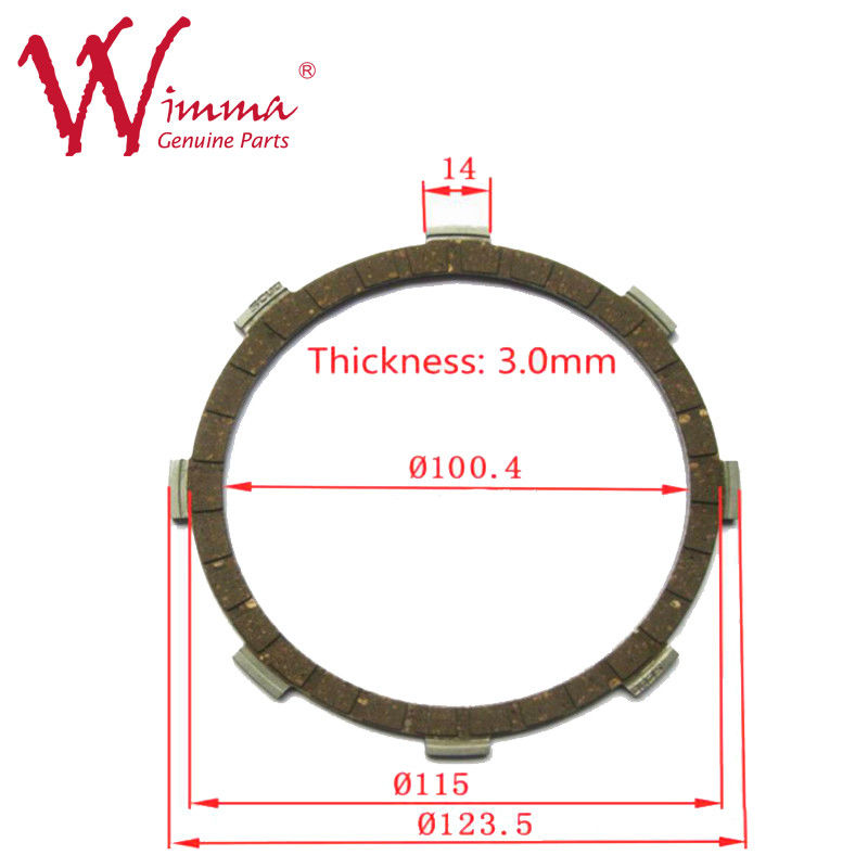 Class A Dark Brown Rubber Motorcycle Clutch Disc ISO9001