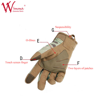 Motorcycle Riding Gloves Camouflage Color Soft Polyester