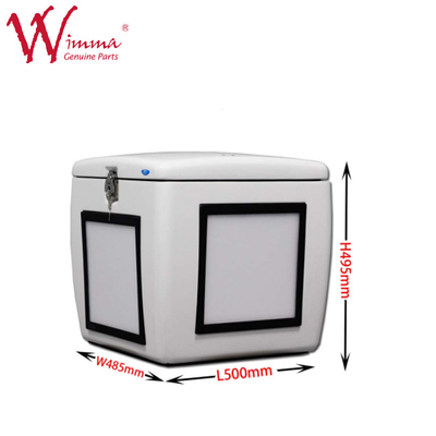Fiberglass Delivery Box Jumbo Box White With Led Lights Good Performace 85 L FRP 500mm*485mm*495mm