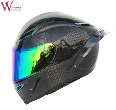Full Face Motorcycle Helmet Retro Carbon Fiber Excellent Ventilation Comfort And Fit