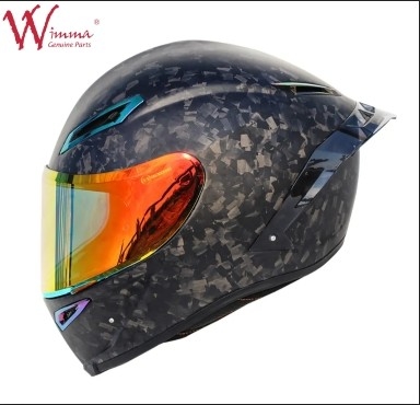 Full Face Motorcycle Helmet Retro Carbon Fiber Excellent Ventilation Comfort And Fit
