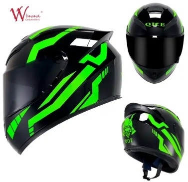 Full Face Motorcycle Helmet with Aerodynamic Design and Integrated Bluetooth Communication