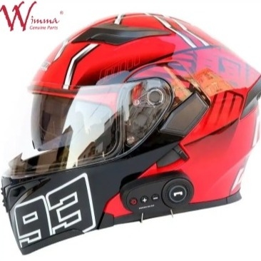 Motorcycle Full Face Helmet Electronic Bike Windproof Fog Proof With Adjustable Vents