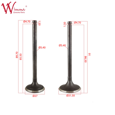 Intake And Exhaust Valve Motorcycle Electrical Parts CB200 ISO9001 Listed