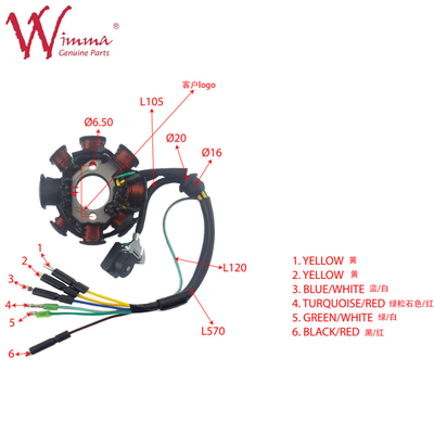 Magnetic Stator Coil Complete Motorcycle Electrical Parts SKR200S Wimma High Quality