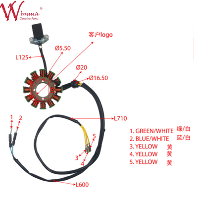 Motorcycle Magnetic Stator Coil Stator Comp DY200WOLF Good Quality 8 Pole