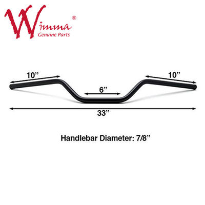 Motorcycle Handlebar Black Universal  4.8 Thickness Chrome / Aluminum Alloy Handlebar